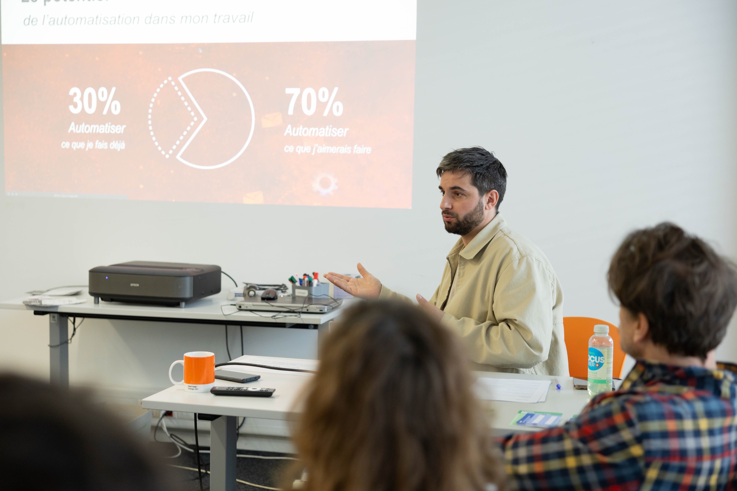 Slide « 30% / 70% d’automatisation dans mon travail »