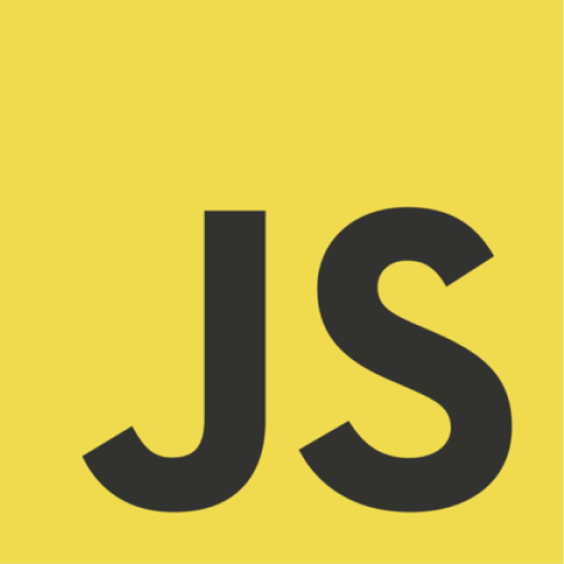 JavaScript — pastille jaune, lettres « JS » noires (bas-droit)