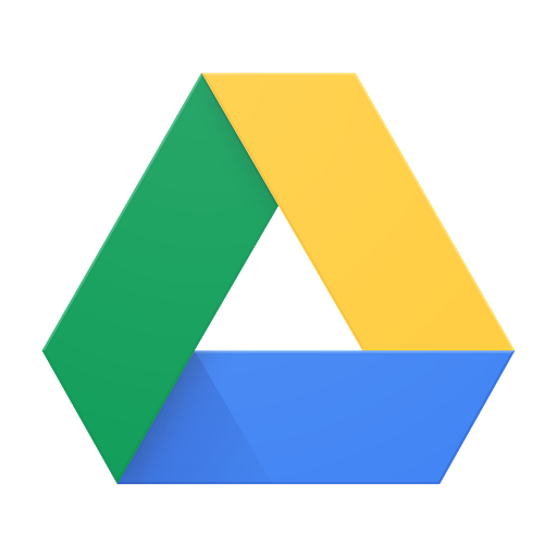 Google Drive — triangle 3 couleurs (vert, jaune, bleu)