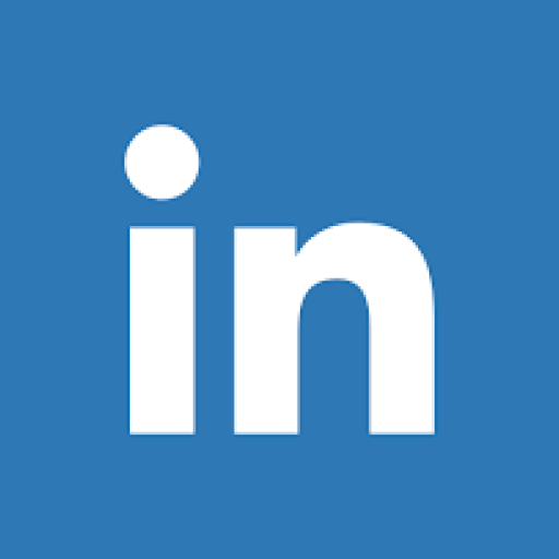 LinkedIn — « in » blanc, fond bleu outil