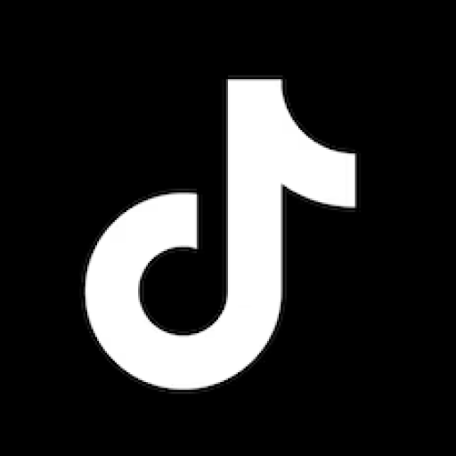 TikTok — note de musique blanche sur noir