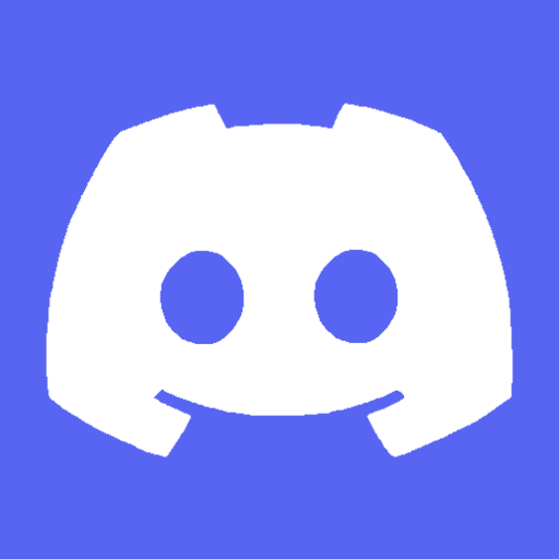 Discord — pictogramme blanc sur bleu indigo (Clyde)