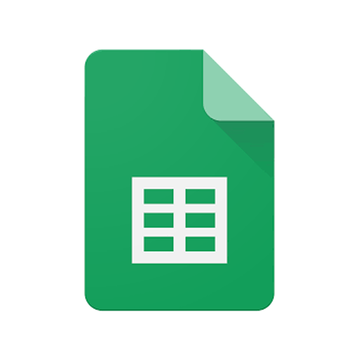 Google Sheets — document vert, grille 2×3 blanche