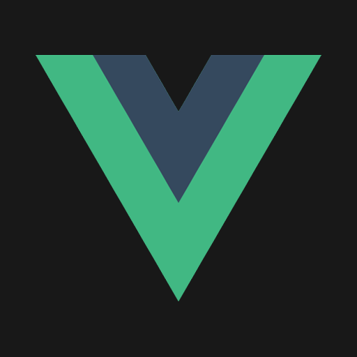 Logo Vue.js — double V vert & bleu sur fond gris